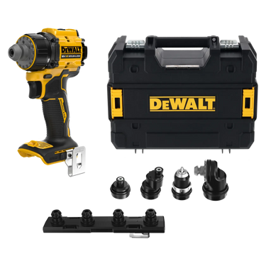 DeWalt Masina de gaurit si insurubat 18V XR Brushless multi-cap, 4 capete, TSTAK fara acumulator DCD803NT-XJ