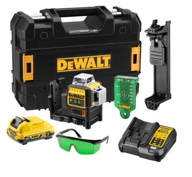 DeWalt Nivela laser 3 x 360° verde, 12V XR, 1 x 2.0Ah DCE089D1G-QW