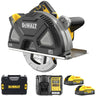 DeWalt Fierastrau circular pentru metal 184mm 18V XR brushless cu 2 acumulatori 5Ah DCS383H2-QW