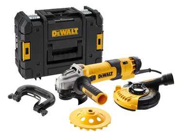 DeWalt Polizor unghiular 125mm 1500W cu kit slefuire beton DWE4257KT-QS
