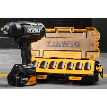 Capete chei tubulare de impact, profil hexagonal, DeWalt McLaren DT70905-QZ, 1/2 inch, set 7 bucati
