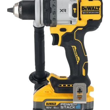 DeWalt Masina de gaurit cu percutie 18V XR Brushless, 169 Nm, 2 x 5.0Ah POWERSTACK, TSTAK DCD1007H2T-QW