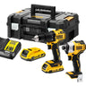 DeWalt Pachet 2 scule compacte 18V XR brushless DCD709 + DCF809 cu 2 acumulatori 2Ah DCK2062D2T-QW