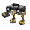 DeWalt Pachet 2 scule 18V XR brushless DCD796 + DCF887 cu 2 acumulatori 5Ah DCK266P2T-QW