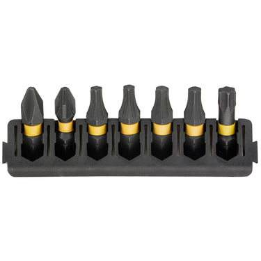 Set 7 biti de impact DeWalt DT70810 FLEXTORQ 25 mm, PH/PZ/TX