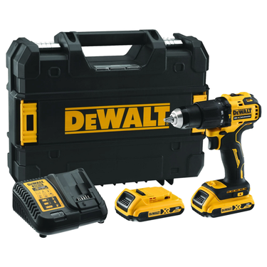 DeWalt Masina de gaurit/insurubat cu percutie, fara perii 18V XR 2x1.5Ah DCD709S2T-QW